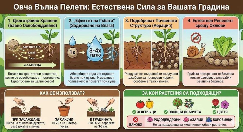 Тор от овча вълна/ Sheep wool pellets