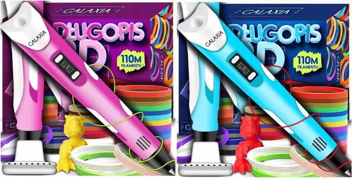 3D писалка за деца химикалка с 110м PLA Пълнители  3D Pen с LCD Дисплей