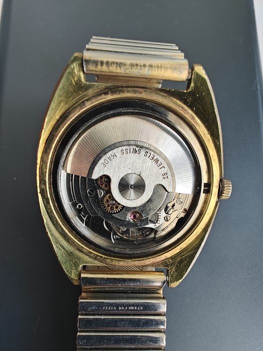 Ceas Vintage Eusi Automatic - ETA 2452 (25 Rubine) - Placat Aur