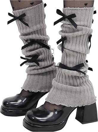 Серые гетры с бантиком