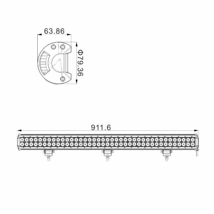 Прав LED Bar 90см