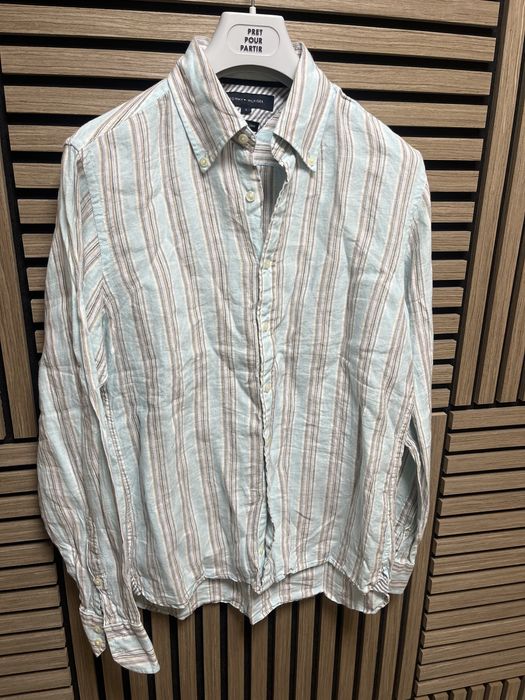 Tommy Hilfiger : Premium Linen -НОВА риза 100% Лен размер М -Оригинал