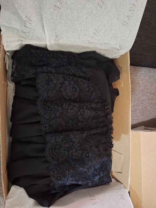 Rochie ocazie neagra, model retro, Mizar.