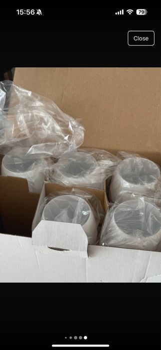 Set pahare cocktail albe