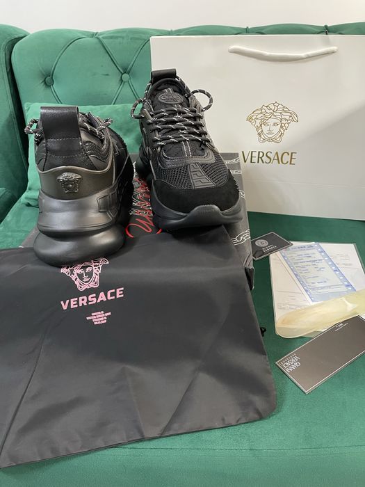 Adidasi Versace Chain Reaction piele naturala Full Box colectie noua