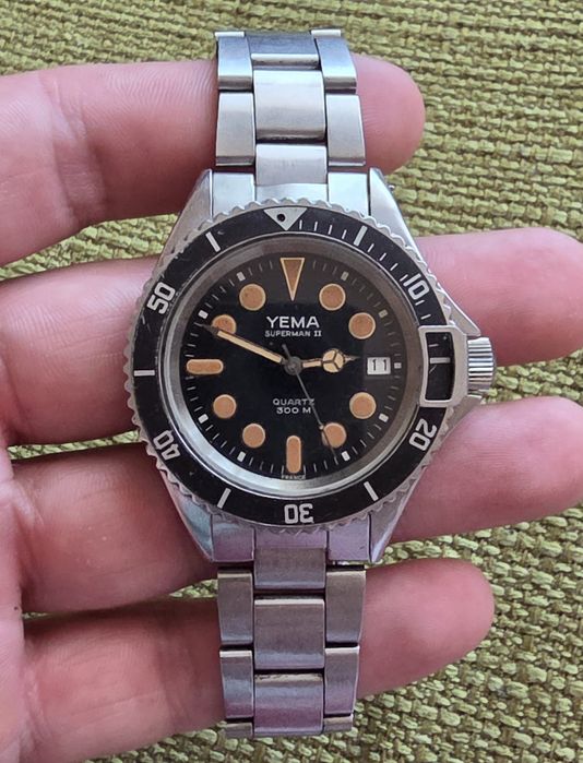 Ceas YEMA Superman II Quartz 300M Diver Vintage Retro Rar De Colectie
