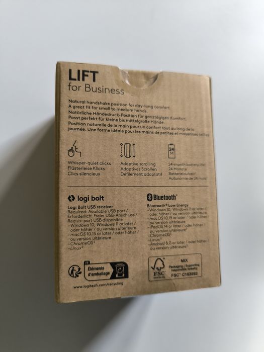 Logitech Lift вертикална ергономична мишка