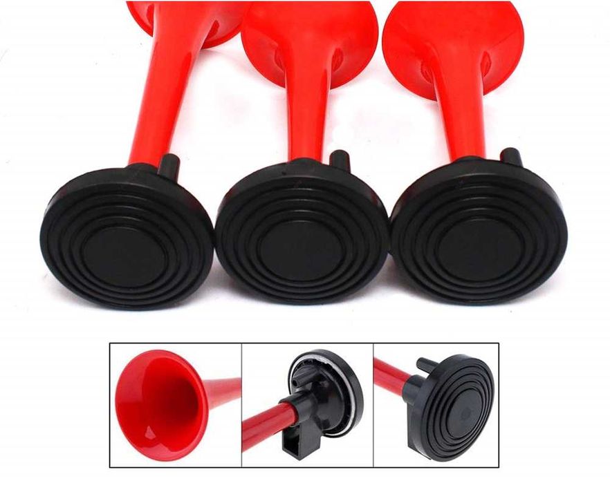 Тромба клаксон с компресор Тройна с реле 12V.