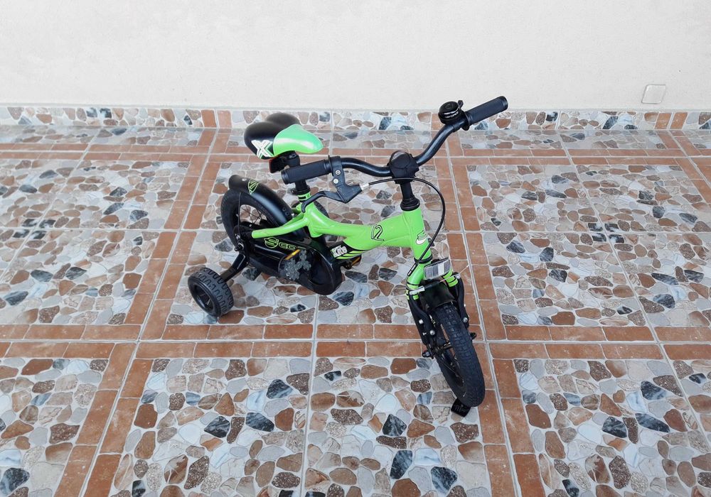 Bicicletă pentru copii 12’ S'Cool XXlite 12-1, ALUMINIU – verde/negru