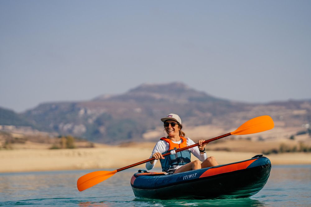 Caiac-canoe gonflabil pentru plimbări 1 - produs resigilat Decathlon