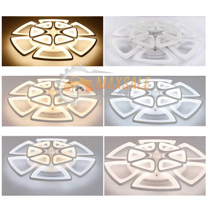 130W абажур LED лампа за хол всекидневна осветлениe мощен триъгълник