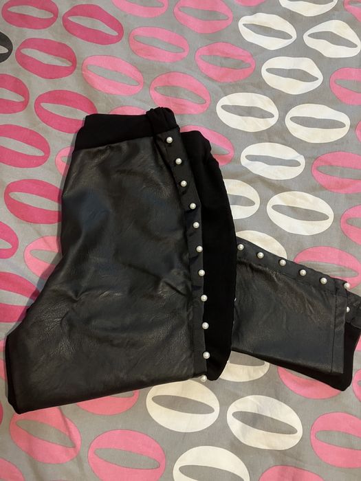 Дамски клин комбиниран с кожа