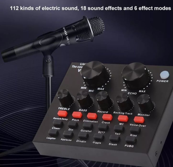 Аудио интерфейс на живо поточно V8