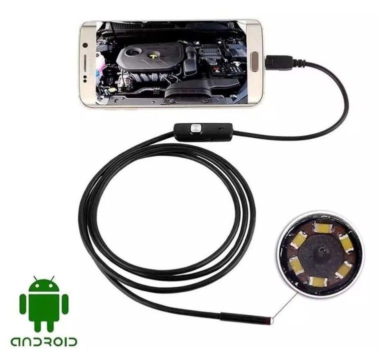 Camera Endoscopică 2m Waterproof Camera inspectie HD 5.5mm +Leduri