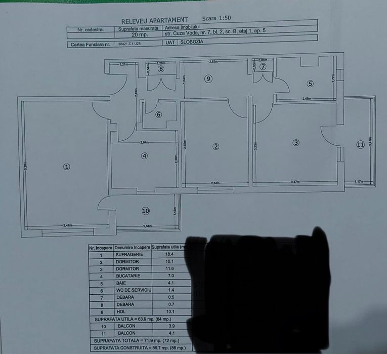 Vând apartament 3 Camere Decomandat NEGOCIABIL