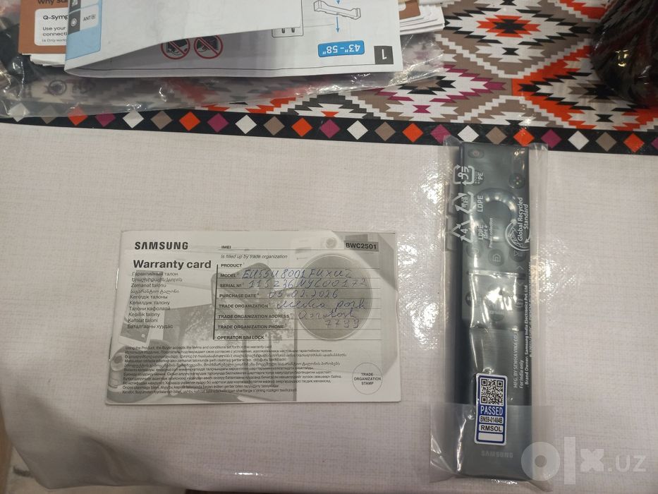 Продаётся оригинал Samsung 55 smart Tv