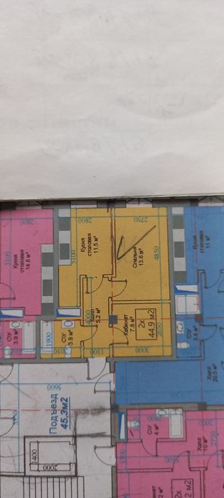 Новостройка дуплекс. Лифт бор.