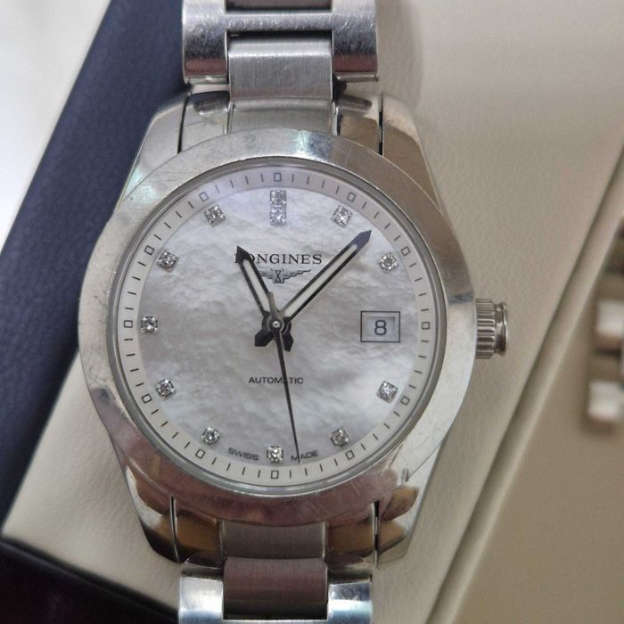 Ceas Dama Longines Conquest Classic Diamond L2.285.4.87.6 Cutie Certificat Zeus Amanet Rahova 35546
