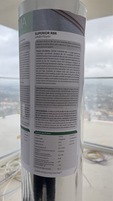 Vand folie parchet pentru incalzire in pardoseala