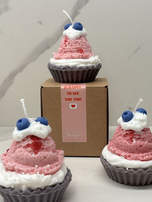 Ароматна соева свещ,,Сладоледов кейк’’