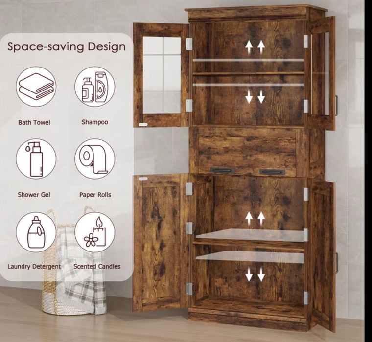 Шкаф с малка витрина