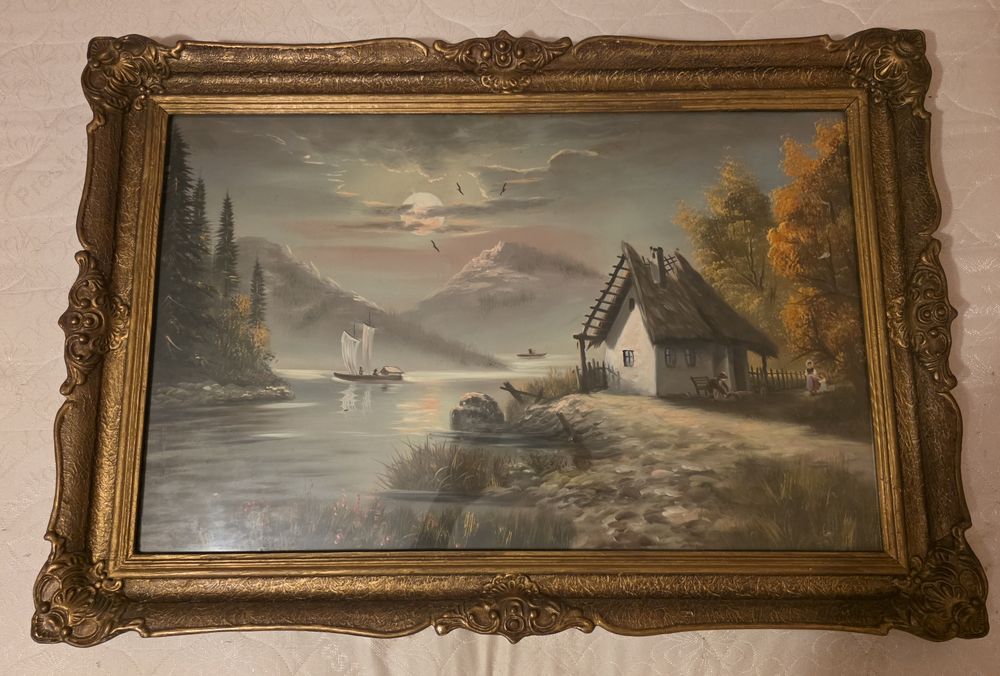 Tablou vechi pictat tablouri vintage 90x60