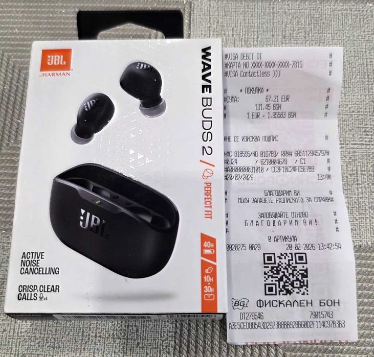 Слушалки JBL wave buds 2