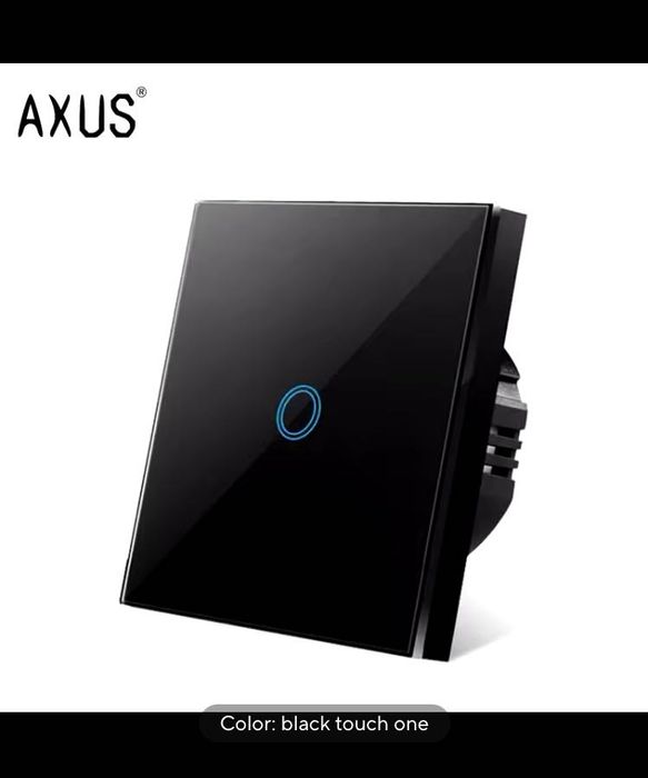 Стъклен ключ за осветление с тъч управление и подсветка – черен и бял