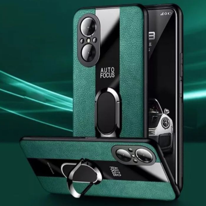 Huawei Mate 50 Pro / PORSCHE кожен кейс с пръстен