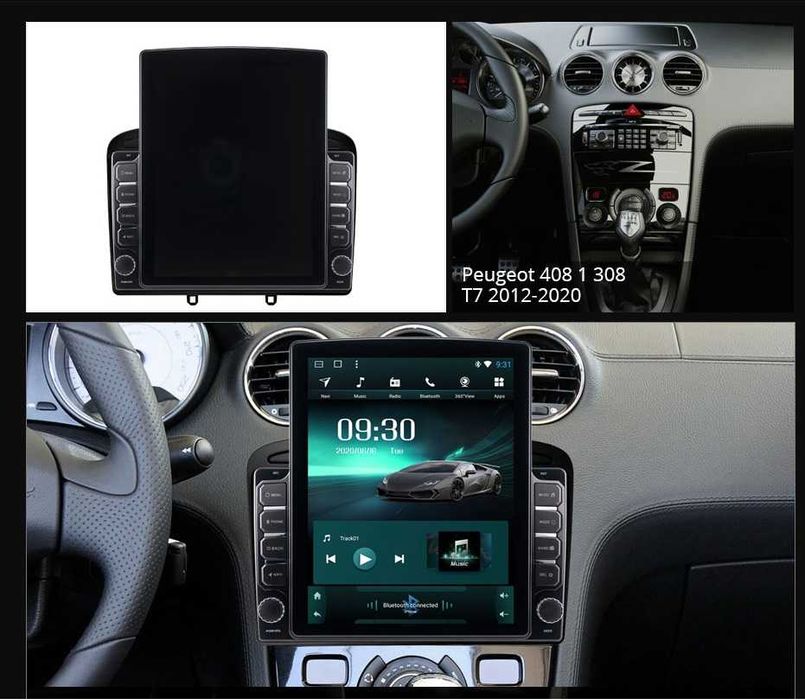 Navigatie Peugeot 308 si 408 din 2008 - 2020, Ecran TESLA 9.7 inch 4GB