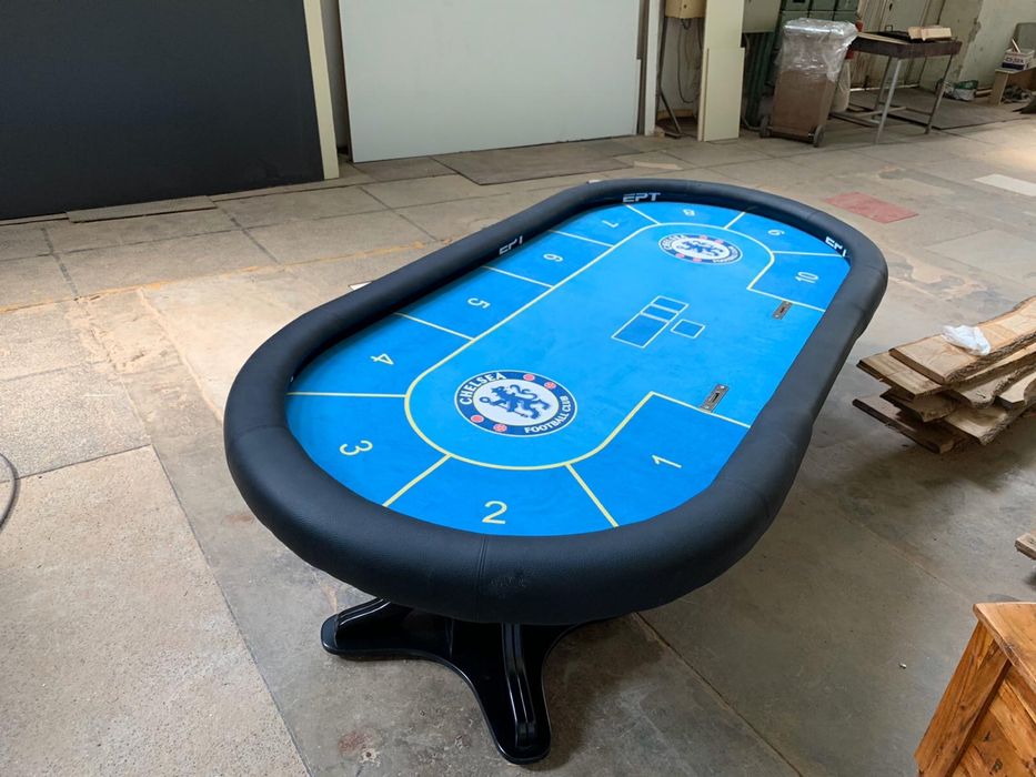 Masa de poker profesionista de 10 persoane in fabrica CustomTables.eu