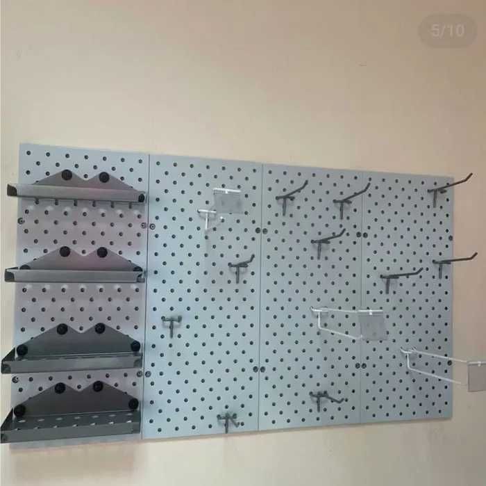 Teshilgan panel, перфопанель, do'konda ilgaklar uchun panel