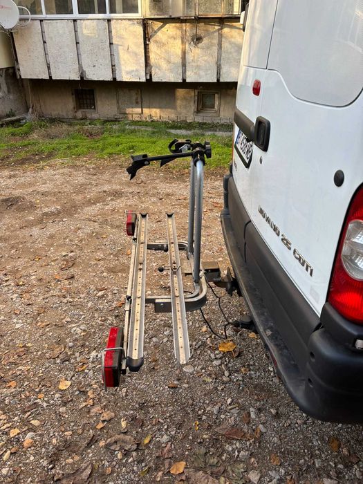 Чупещ багажник за 2 велосипеда за теглича