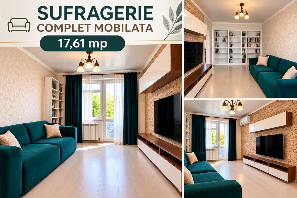 Apartament 3 camere, complet mobilat și utilat, parcare și boxă – Șoseaua Giurgiului, Sector 4
