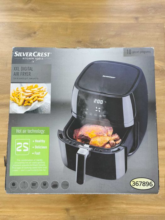 Фритюрник с горещ въздух Air Fryer Silver Crest XXL, 2150 W, 5.2л.