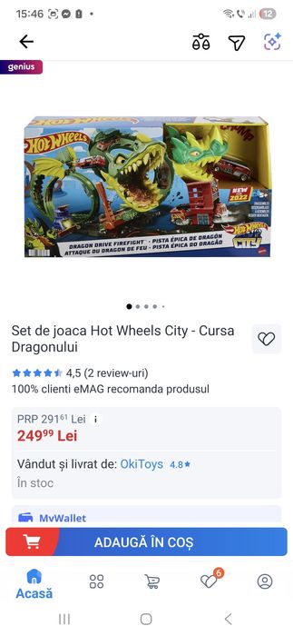 Joc Hot Wheels Cursa Dragonului