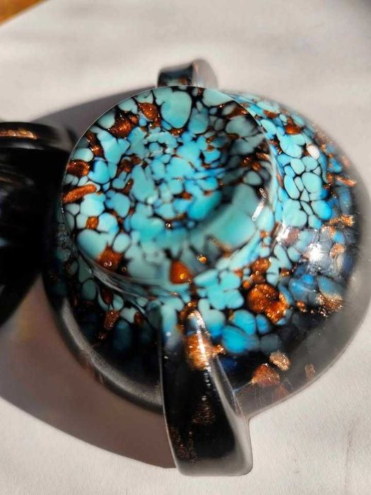 2 РЕДКИ  MURANO Vincenzo Naso пепелници от италианско арт стъкло