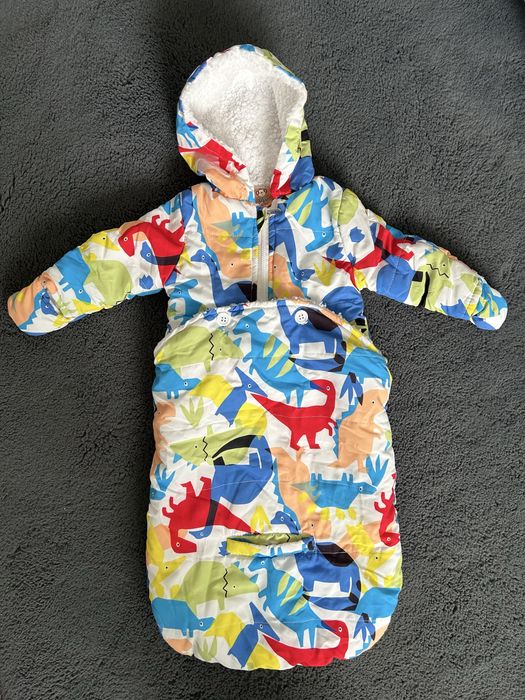 Бебешко яке с чувал и шапка Benetton