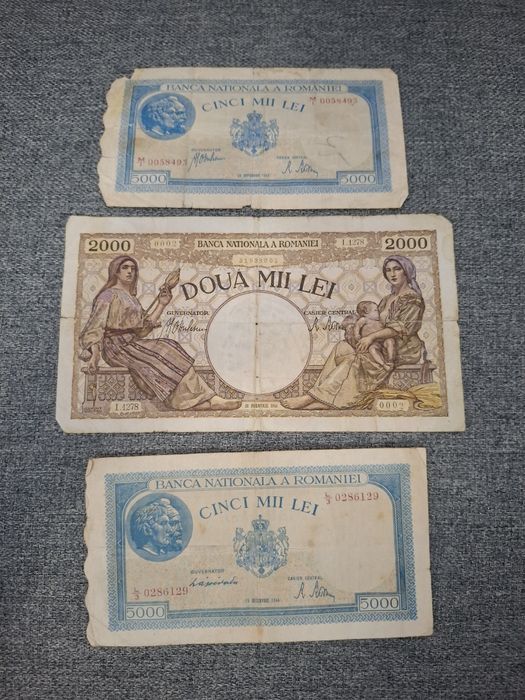 3 bancnote interbelice