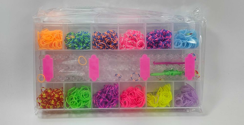 Пълен комплект ластички за плетене Loom Bands с всички аксесоари