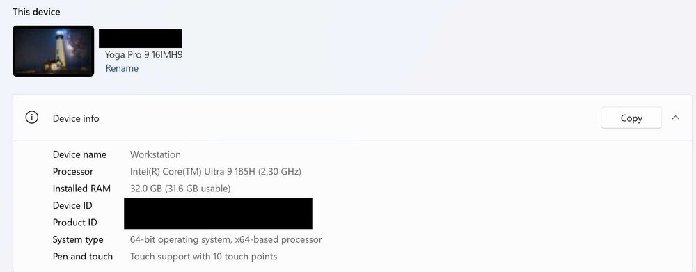 Lenovo Yoga Pro 9 16 inch - 32GB - RTX 4050 - 16IMH9