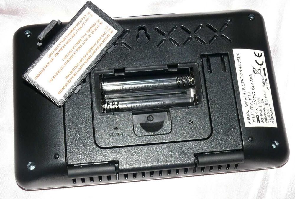 Ceas cu statie meteo interior exterior, termometru, umiditate, alarme