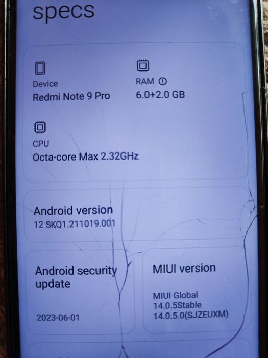 Placa de baza redmi note 9 pro 6gb cu 128 intern funcționala.