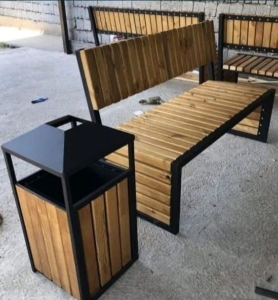 Стеллажи скамейки урны