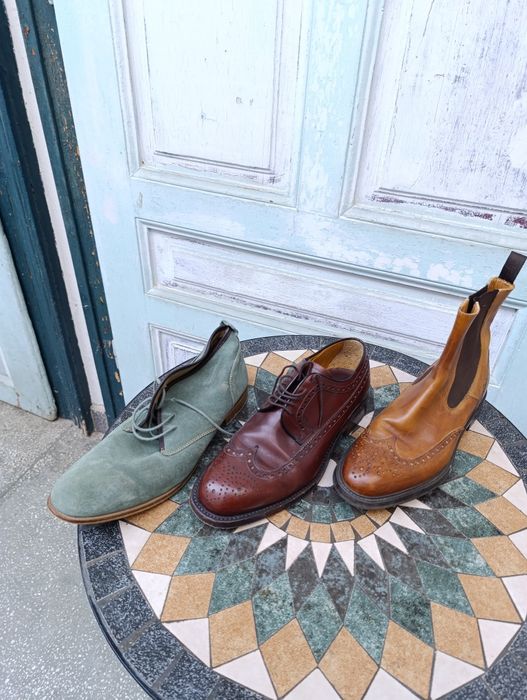 Ghete piele întoarsa London Broguesnr 44 ca noi