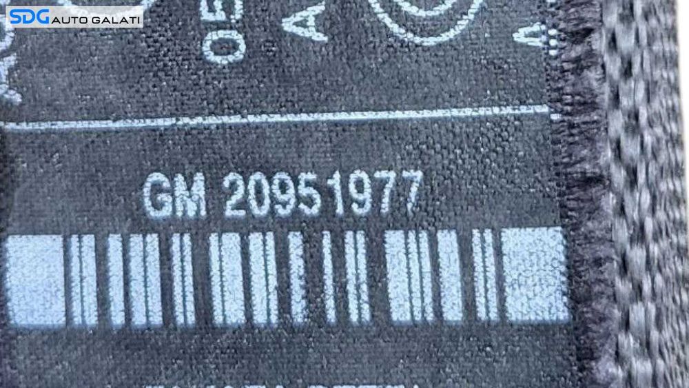 Centura Siguranta Dreapta Fata Opel Insignia A 2008 - 2017 Cod 20951977 [L7963]