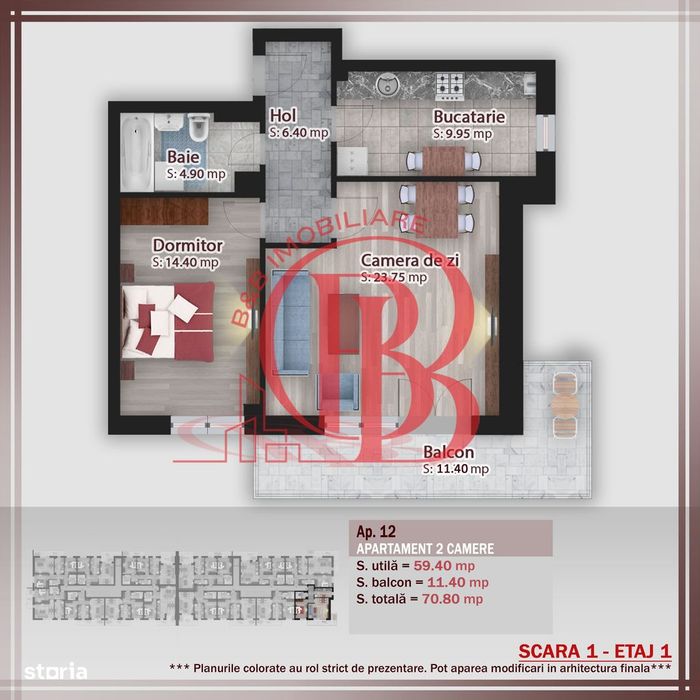 Apartament 2 camere-Suprafata generoasa-STB Parcul Teilor - View 6
