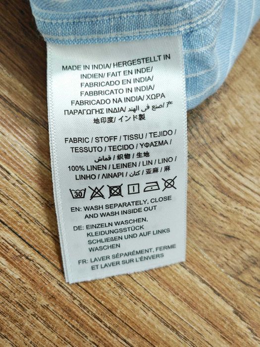 GANT 100% Ленена Оригинална мъжка синя риза размер 3XL / XXXL
