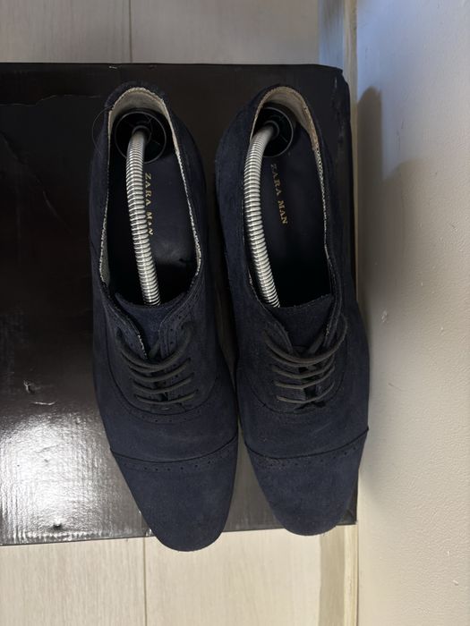 Pantofi piele naturala intoarsa - eleganti, Zara Man, marimea 42