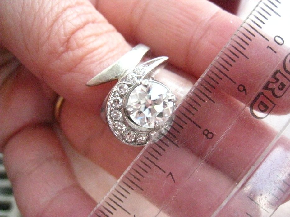 (FILMARE ) Inel 14k diamante si moissanit